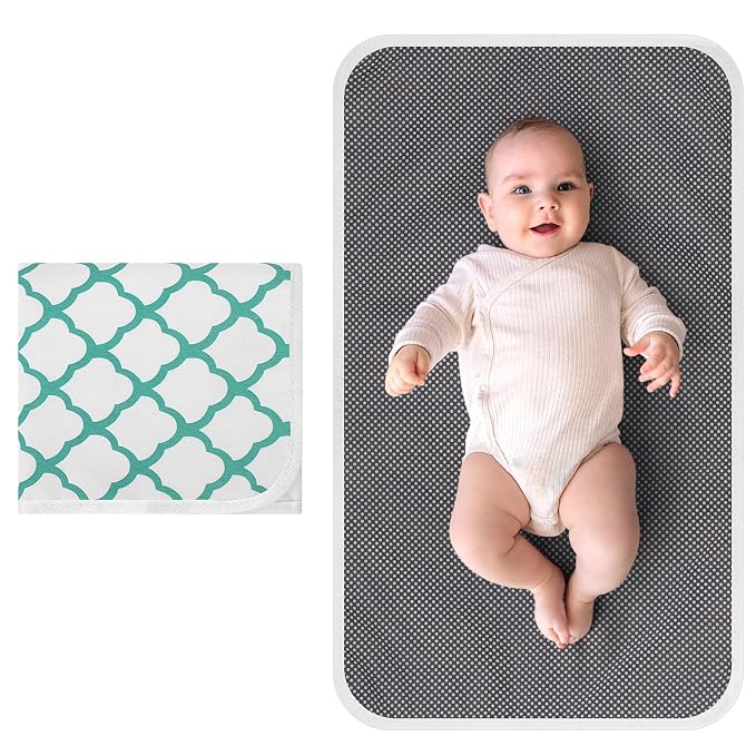 Accmor Portable Diaper Changing Pad, Waterproof Foldable Baby Changing Mat for Travel, Baby Essentials Shower Registry Gifts