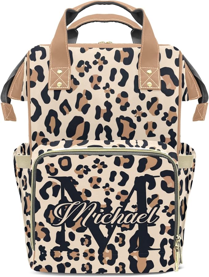 Custom Diaper Bag Backpack, Upgraded Large Capacity Baby Bag with Insulated Pockets, Personalized Diaper Changing Backpack for Boys & Girls, Floral