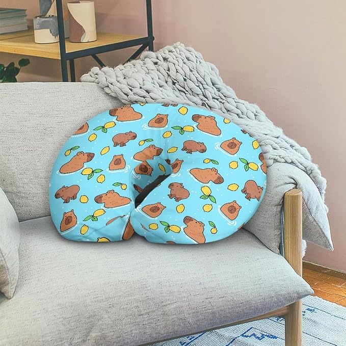 ZOUTAIRONG Nursing Pillow Cover for Baby Boys, Cute Capybara, Breastfeeding Pillow Slipcover with Hidden Zipper Nursing Pillow Case for Newborn Girls Horse Breast Feeding Pillowcases Stain Resistant