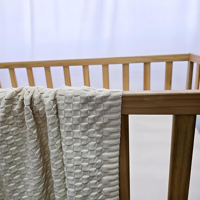 The Waffle Blanket - 100% Organic Cotton Baby Blanket, American Made, 30x40in - Bassinet, Crib, Stroller - Gift Registry Baby Shower for Newborns and Kids (Sage)