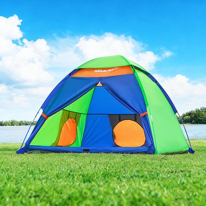 NARMAY® Play Tent Summer Camping Dome Tent for Kids Indoor/Outdoor Fun - 60 x 60 x 44 inch