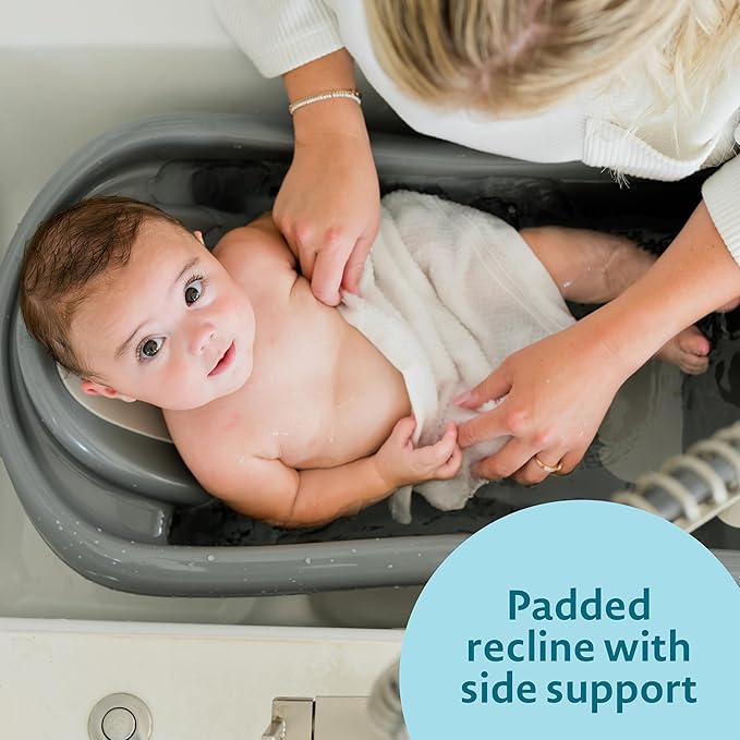 The First Years Renewed Baby Bath Tub - Newborn to Toddler 3-in-1 Baby Tub with Removable Sling - Made with 50% Recycled Material - 0 to 25 LBs