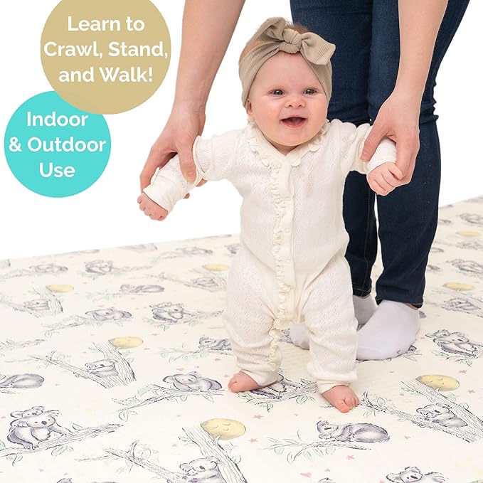 JumpOff Jo Foldable Foam Play Mat ??Large Waterproof Baby & Toddler Activity Floor Mat, Double-Sided 70 x 59 Inch Play Surface