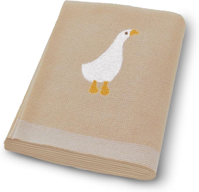 Receiving Baby Blanket,100% Luxury Cotton Knit Baby Blanket,Lightweight Cozy Neutral Swaddling Blanket for Newborns,Boys & Girls,Infant and Toddler