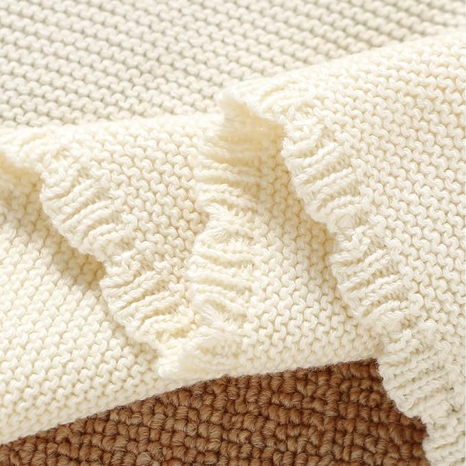 Neiwech Sheep Snuggle Loveys for Babies Cotton Baby Security Blanket for Newborn Infant Boys Girls White