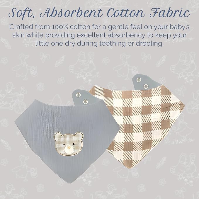 MON AMI Muslin Burp Cloths for Baby – 100% Cotton Burping Cloths for Babies, Extra Absorbent, Ultra-Soft, Baby Essentials