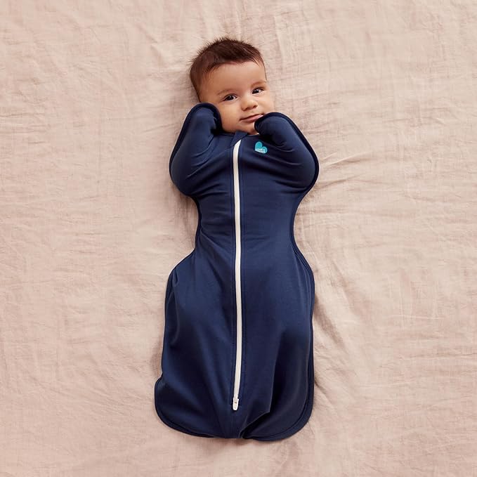 Love to Dream Swaddle UP, Baby Sleep Sack, Self-Soothing Swaddles for Newborns, Get Longer Sleep, Snug Fit Helps Calm Startle Reflex, Newborn Essentials for Baby, 1.0 TOG, Newborn 5-8.5 lbs, Navy