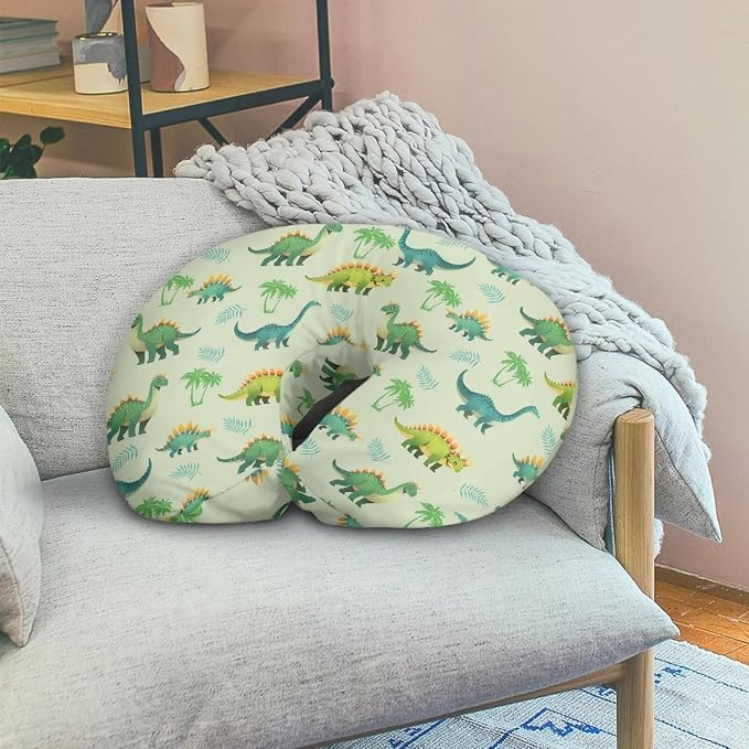 Green Dinosaur Design Nursing Pillow Cover Breastfeeding Nursing Pillow Slipcovers Super Soft Baby Essentials