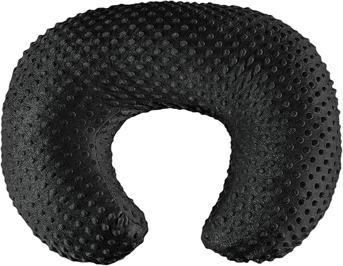 Nursing Pillow for Bottle and Breastfeeding, Ergonomic Comfort Nursing Essentials for Mom and Baby, Feeding Support Pillow with Removable Cover, Easier and Healthier Nursing (Black)