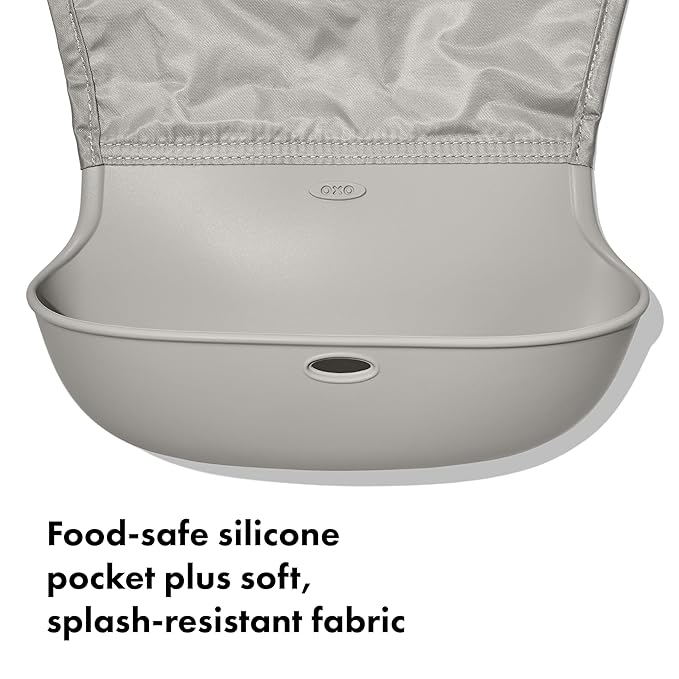 OXO Tot Roll-Up Bib - 2 Pack - Drizzle and Opal