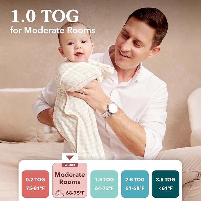 Love to Dream Transition Bag Organic 1.0 TOG, Celestial Dot Mint, Medium, 13-19 lbs., Patented Zip-Off Wings, Gently Help Baby Safely Transition from Being swaddled to arms Free Before Rolling Over