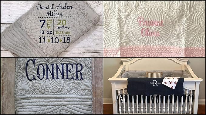Personalized Baby Blankets Baby Quilt Monogrammed Blankets for Kids Baby Blankets for Girls Embroidered Baby Gifts Soft for Toddler boy or Girl (Animals)
