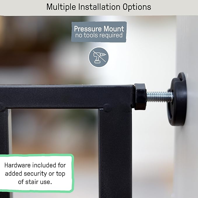 Ingenuity Ingenuity Thruway 60XW Series Extra Wide Safety Pet&Baby Gate,30"-60" Wide,26" Tall,Pressure or Hardware Mounted,Install Wall to Wall in Doorway or Stairway?“Honey Oak Stained Wood&Metal