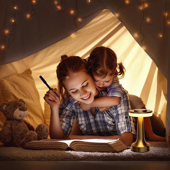 O?™Bright Portable LED Table Lamp with Touch Sensor, 3-Levels Brightness, Rechargeable Battery Up to 48 Hours Usage, Night Light for Kids Nursery, Nightstand Lamp, Bedside Lamp (Piano White)