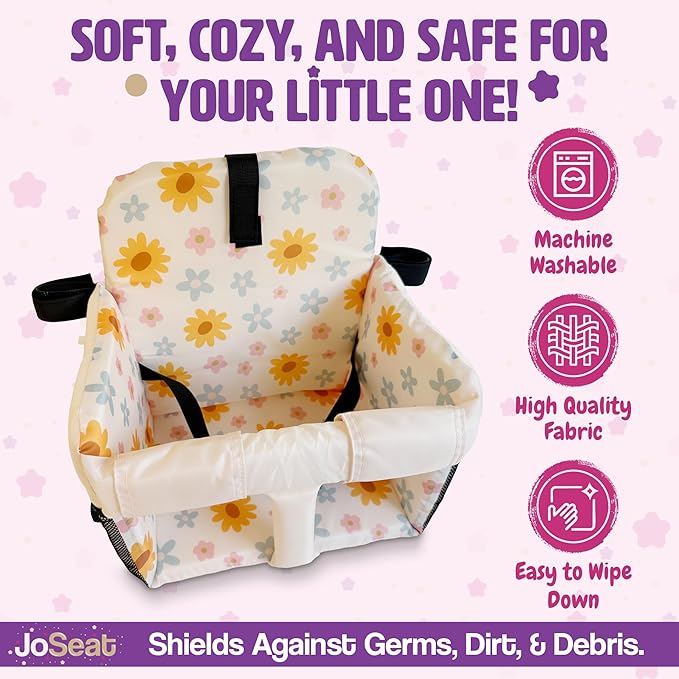 Shopping Cart Seat Cover for Baby, High Chair & Grocery Seat Protector, Padded Chair Covers for Restaurant Seats, Unisex Machine Washable Grocery Cart Liner & Swing Insert ??Floral