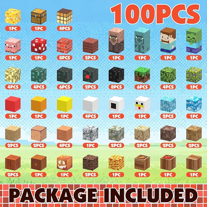 AIDYVOI Magnetic Blocks - 100 PCS Magnetic Building Blocks, 0.8 inch Magnet Cubes Stacking Construction Toys for Kids Age 3+, STEM Building Set Birthday Gifts for Boys Girls