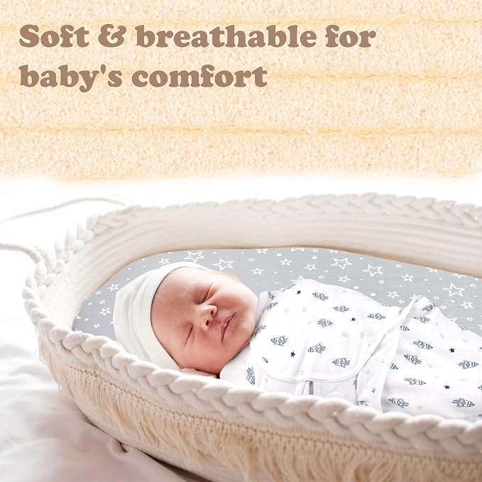 Swaddles for Newborn Boys – 3-Pack Infant Swaddles 0-3 Months – Adjustable Newborn Swaddle Sleep Sack – Soft Organic Cotton Baby Wrap for Safe & Cozy Sleep