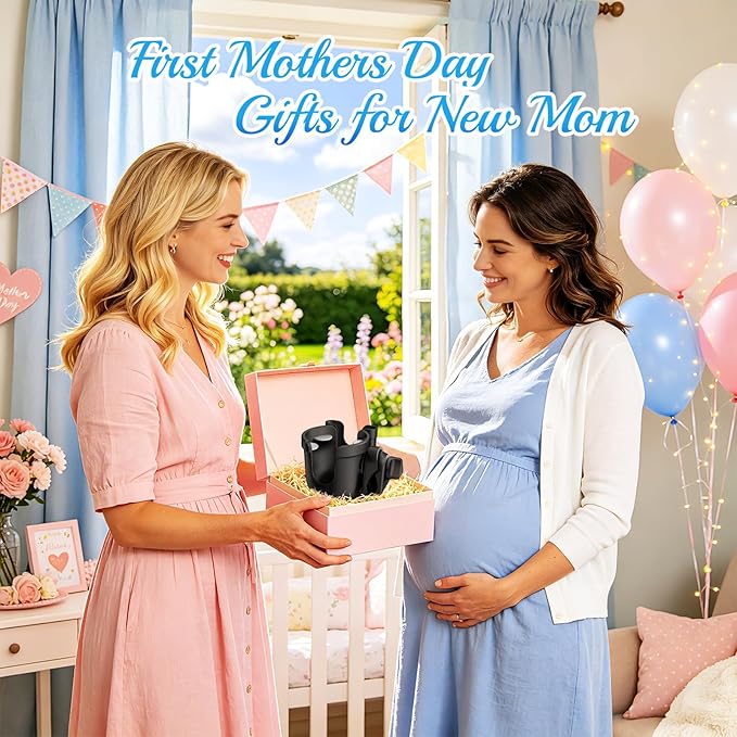 Guiseapue Cup Holder for Walker: Stroller Cup Holder Attachment with Phone Holder, Wheelchair/Stroller Accessories for Rollator, Bike, Scooter, Baby Essentials, First Mother?˜s Day Gifts for New Mom