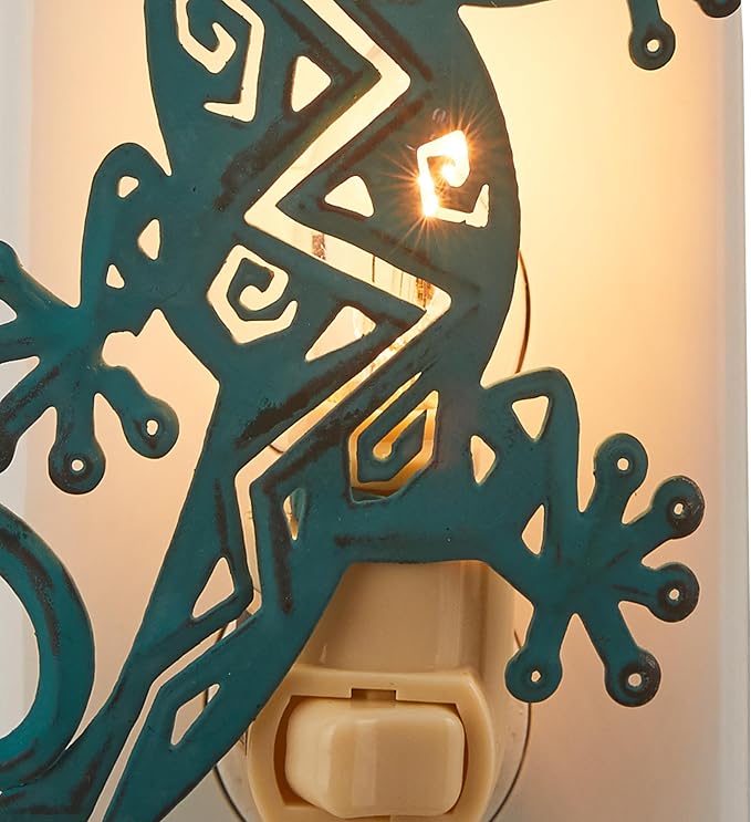 Park Designs Gecko Night Light - Turquoise
