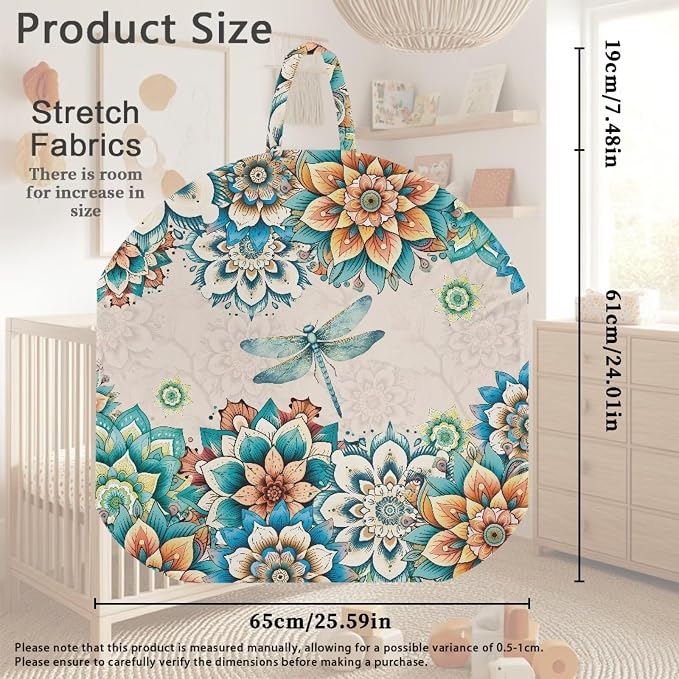Ethnic Dragonfly Nursing Pillow Cover Soft Breathable Feeding Pillow Slipcover for Breastfeeding Moms Fits Standard Infant Nursing Pillow for Boys and Girls Pillow Not Included