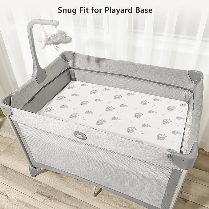 Diaper Changing Pad Travel Portable Changing Pad for Baby 2 Pack Absorbent Changing Pad for Diaper Bag, 35 * 29.5 inch Baby Changing Mat Newborn Baby Essentials - Gray&Elephant