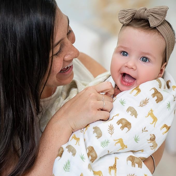 aden + anais Essentials Dream Blanket, Muslin Baby Blankets for Girls & Boys, Ideal Lightweight Newborn Nursery & Crib Blanket, Tanzania