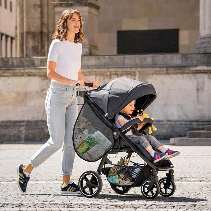 Accmor 2 Pack Universal Stroller Organizer, Side Sling Stroller Organizer, Mesh Cargo Net Stroller Storage Caddy, Stroller Bag Accessories Fits for Uppababy, Nuna, Baby Jogger, Britax, Doona Strollers
