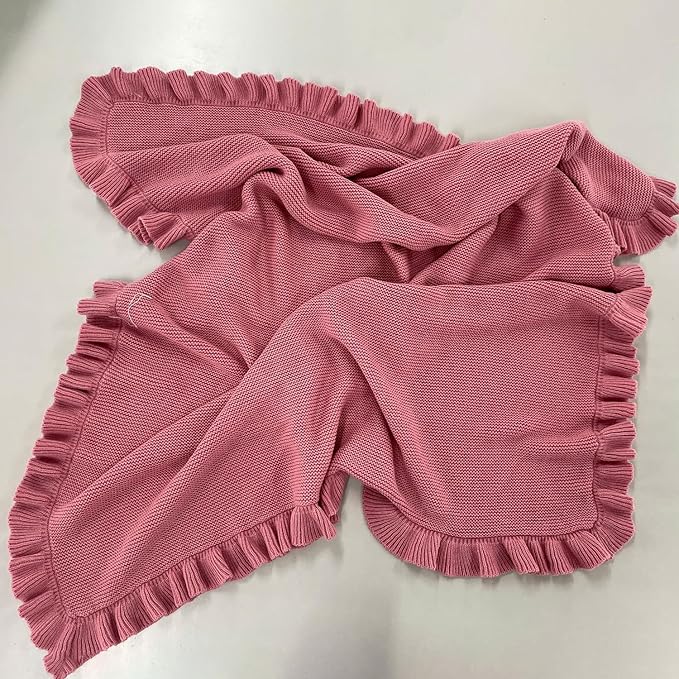 Luxury Custom Embroidered Knit Baby Blanket, Personalized Soft Breathable Cotton Knit Kids Blanket, Newborn Baby Gift, New Mom Gifts, Newborn Babys Girl & Boy Gift 3