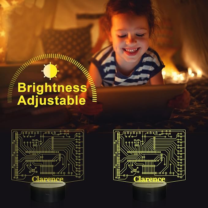 YuanDian Personalized Geeky Gifts, Computer Geekery PCB Lamp 16 Colors Changing Touch & Remote Control Night Light for Men Boys Women IT Tech Support Nerds Geek Lovers