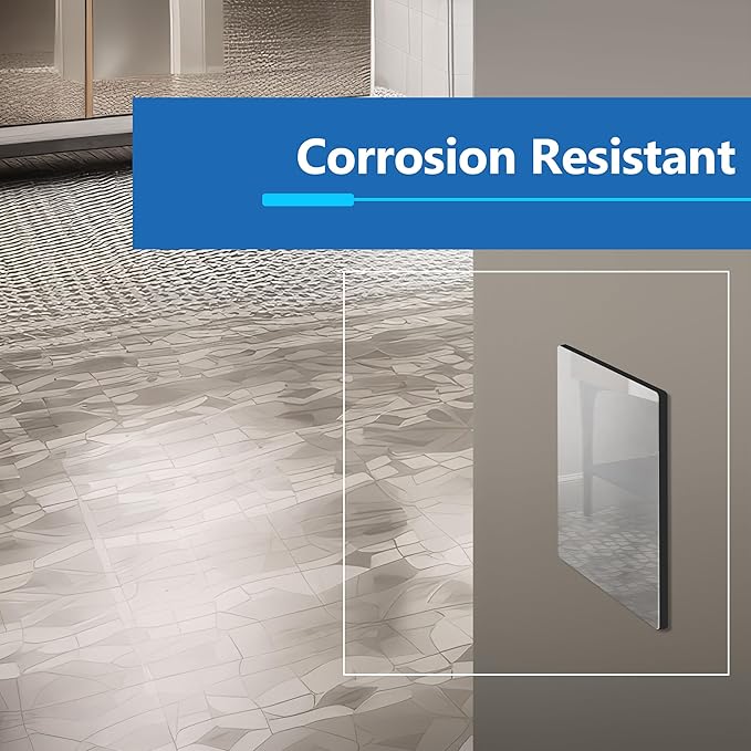 LIDER Blank Screwless Metal-Surface Wall Plate, Temperature and Impact Resistant, Stainless Steel, Modern Decoration Upgrade, Mid-Size 1-Gang 4.88" x 3.11", Polished Chrome
