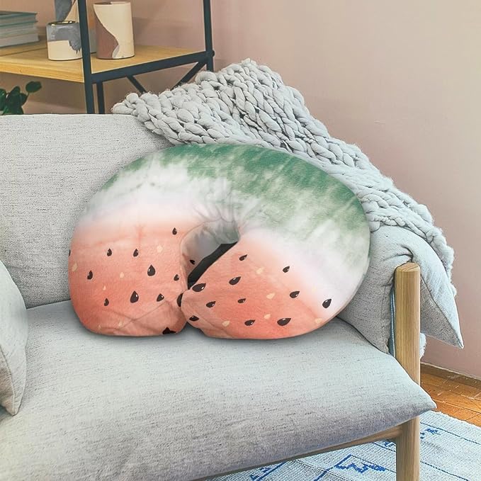 Watermelon Nursing Pillow Cover for Baby Boys Girls, Ultra Soft Replacement Breastfeeding Bottle Feeding Pillow Cover Washable Pillow Cover Keep Pillow Core Clean