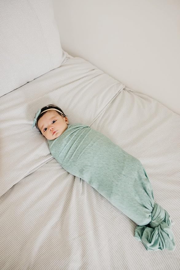 Copper Pearl Swaddle Blankets for Newborns | Soft Stretchy Receiving Blankets for Boys and Girls | Large 46 x 46 Inch Baby Blankets | Lightweight and Breathable Swaddles | Emerson
