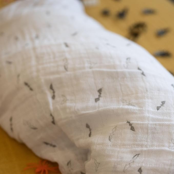 Little Unicorn Premium Cotton Swaddle Baby Blanket | Breathable Fabric | for swaddling, Play, Nursing & More (Bats)