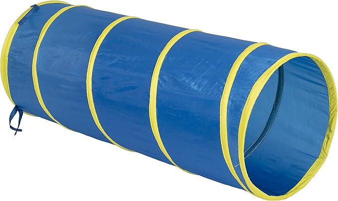 Pacific Play Tents 20414 Kids Hide-Me Dome Tent and Crawl Tunnel Combo for Indoor/Outdoor Play Red/Yellow/Blue Large