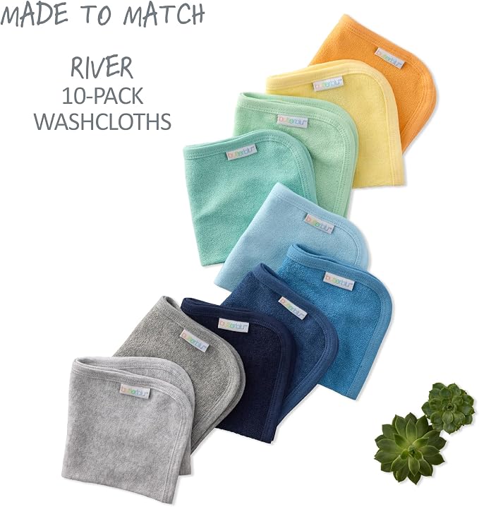 Butterblu Harper - 100% Organic Cotton Hooded Towels in Soft and Absorbent Baby Terry, 3-Pack, Sunny, One Size