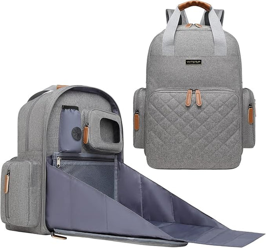 Diaper Bag Backpack with Changing Station, Baby Diaper Bag Organizer for Moms Dads Large Baby Changing Bags