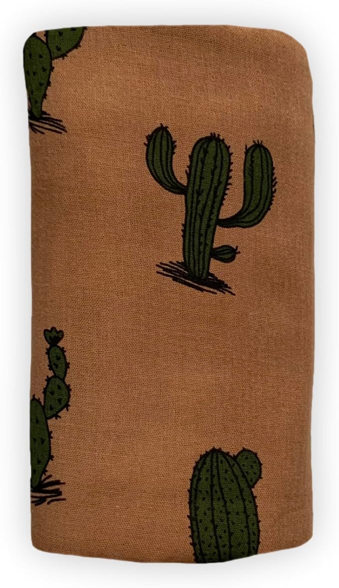 Leyl&Ari Muslin Swaddle Blanket 100% Organic Cotton Lightweight Receiving Wrap for Infant & Newborn (Cactus, 47X47)
