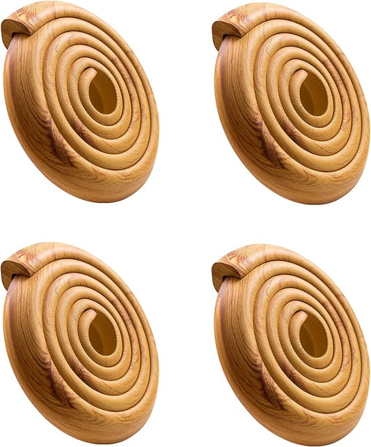 4 Pack I 6.5ft Table Edge Protector Wood Grain Look Corner Guards Child Toddler Bumper Strip Baby Proofing Wooden Furniture Without Color Distractions