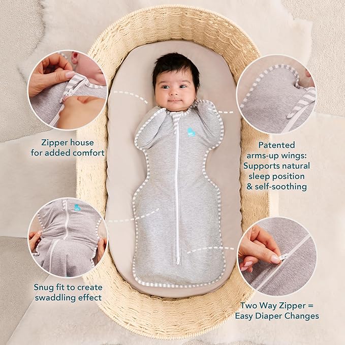 Love to Dream Swaddle UP, Baby Sleep Sack, Self-Soothing Swaddles for Newborns, Snug Fit Helps Calm Startle Reflex, New Born Essentials for Baby, 1.0 TOG, Newborn 5-8.5 lbs, Powder Pink Twinkle