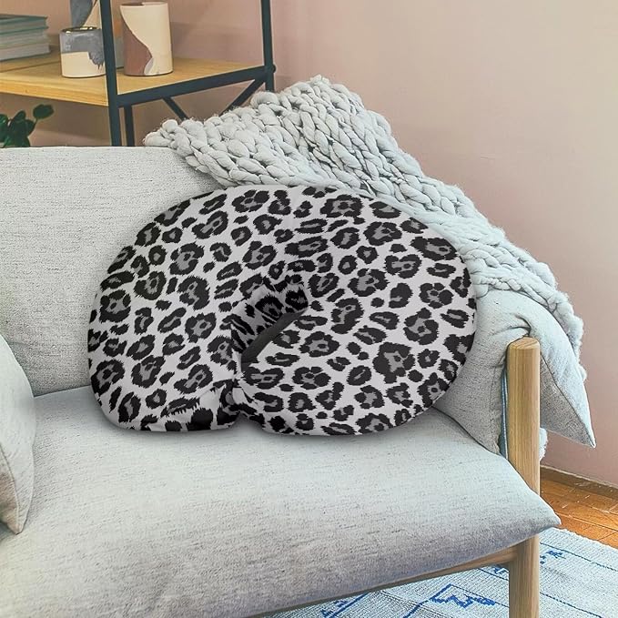 Leopard Nursing Pillow Cover for Infant Removable Neutral Breastfeeding Pillow Cover with Hidden Zipper Soft Stretchy Breastfeeding Pillow Slipcover