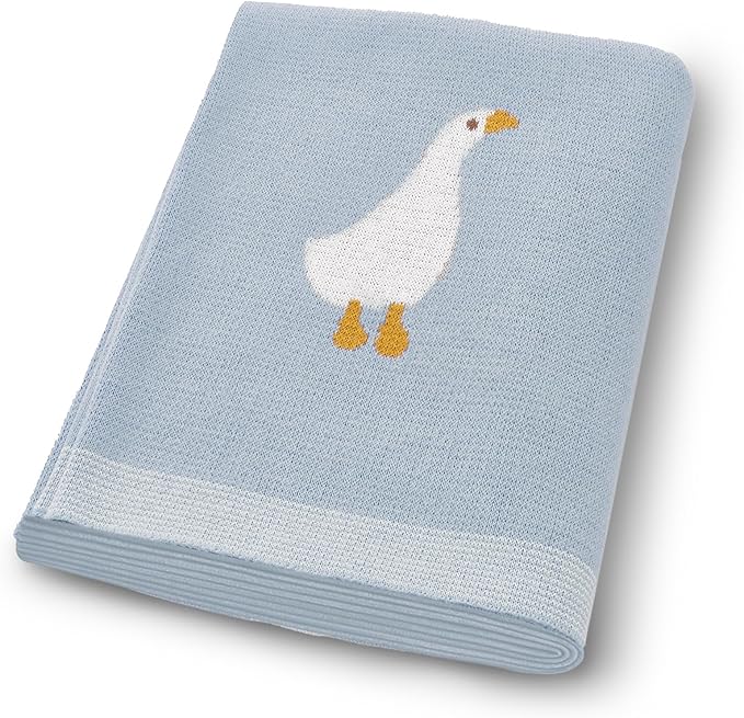 Receiving Baby Blanket,100% Luxury Cotton Knit Baby Blanket,Lightweight Cozy Neutral Swaddling Blanket for Newborns,Boys & Girls,Infant and Toddler