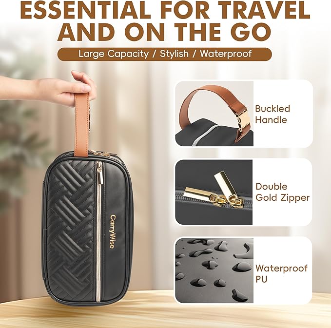 Black Breast Milk Cooler Bag ??Large Capacity, Keeps Milk Cold 8+ Hours, Waterproof Insulated Travel Bag with 3 Ice Packs & Buckle Handle for Nursing Moms, Daycare, Travel