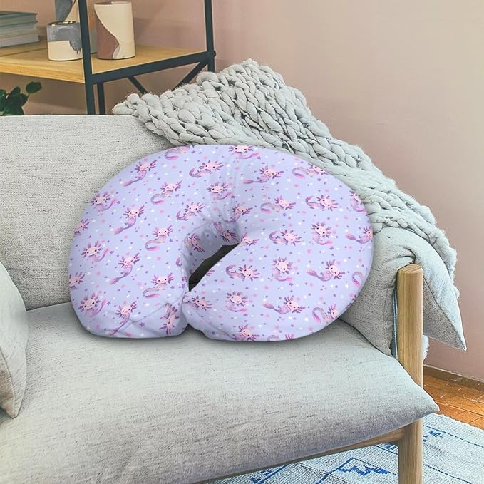 Axolotl Nursing Pillowcase for Girls Boys Lightweight Skin-Friendly Pillow Cover Fits Breastfeeding and Bottle Feeding Surpot Pillow for Christmas Gift & Decor