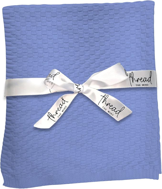 The Waffle Blanket - 100% Organic Cotton Baby Blanket, American Made, 30x40in - Bassinet, Crib, Stroller - Gift Registry Baby Shower for Newborns and Kids (Seamist)