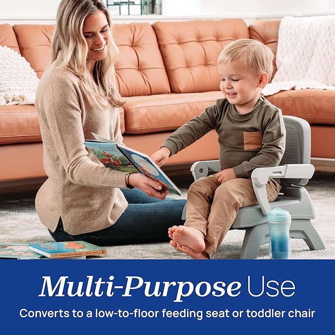 Chicco Bento Booster 3-in-1 Portable Booster Seat for Table, Feeding Seat and Toddler Chair for Babies and Toddlers, for Children up to 50 lbs., Lightweight, Compact Fold, Oat/Beige