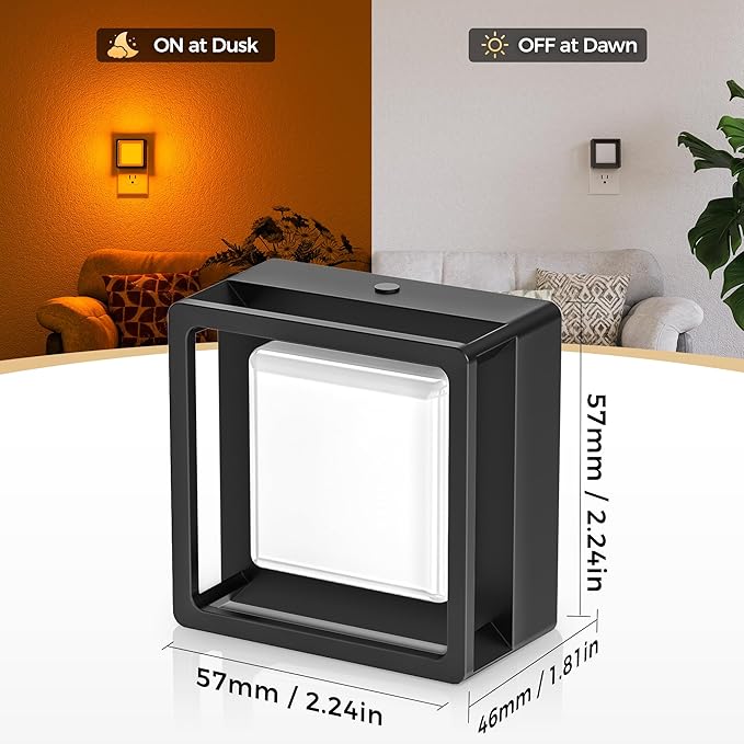 DORESshop LED Night Light, Night Lights Plug Into Wall [4 Pack] with Dusk-to-Dawn Sensor, Dimmable Nightlights, Adjustable Brightness for Bathroom, Hallway, Bedroom,Kids Room,Stairway,3CCT