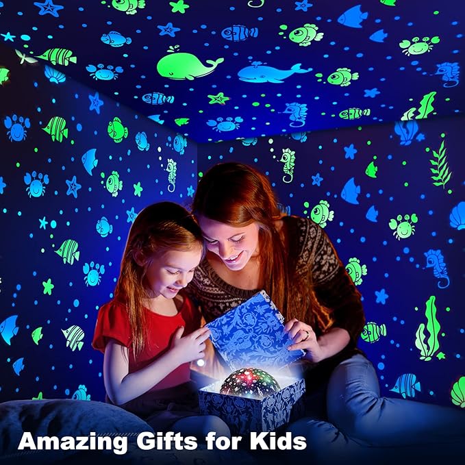 Night Light Projector for Kids' Bedroom, Built-in 29 Soothing Sounds for Baby Sleeping, Ages 1-12