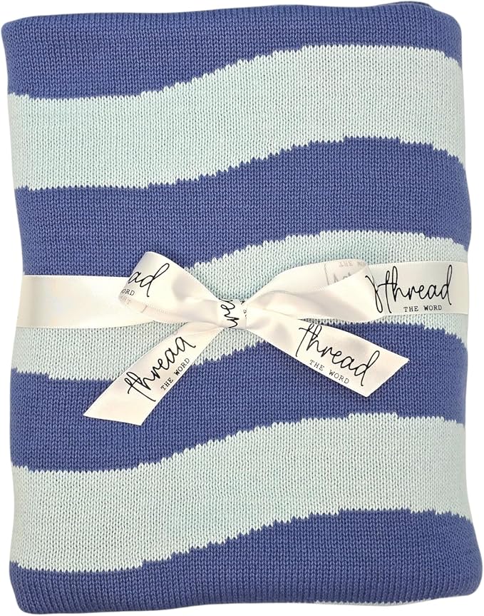 The Little Ripple Blanket - 100% Organic Cotton Baby Blanket, American Made, 30x40in - Bassinet, Crib, Stroller - Gift Registry Baby Shower for Newborns and Kids