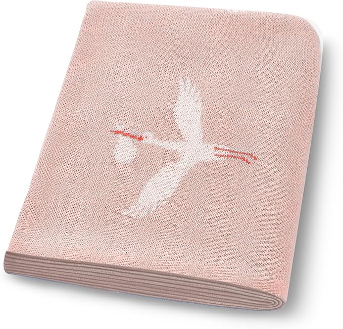 Receiving Baby Blanket,100% Luxury Cotton Knit Baby Blanket,Lightweight Cozy Neutral Swaddling Blanket for Newborns,Boys & Girls,Infant and Toddler