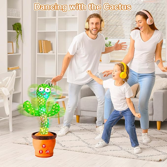 Baby Toys Interactive, Dancing Talking Cactus Toy Volume Adjustable, Mimicking Singing Repeating, Easter Gifts / Easter Basket Stuffers for Baby Toddler, Toddler Infant Baby Toys Gifts for Boys Girls